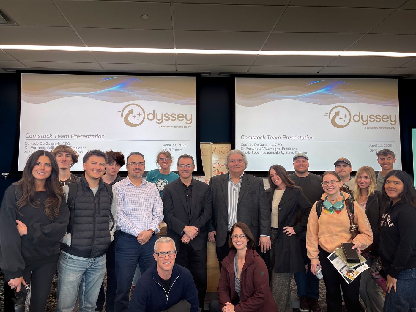 Comstock Metals leaders with students and community participants